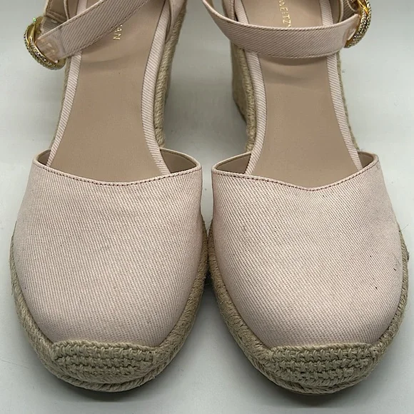 Stuart Weitzman Light Pink Ankle Strap Wedge Heel Sandals Shoes **Sz 39.5/US 9** - Picture 10 of 11